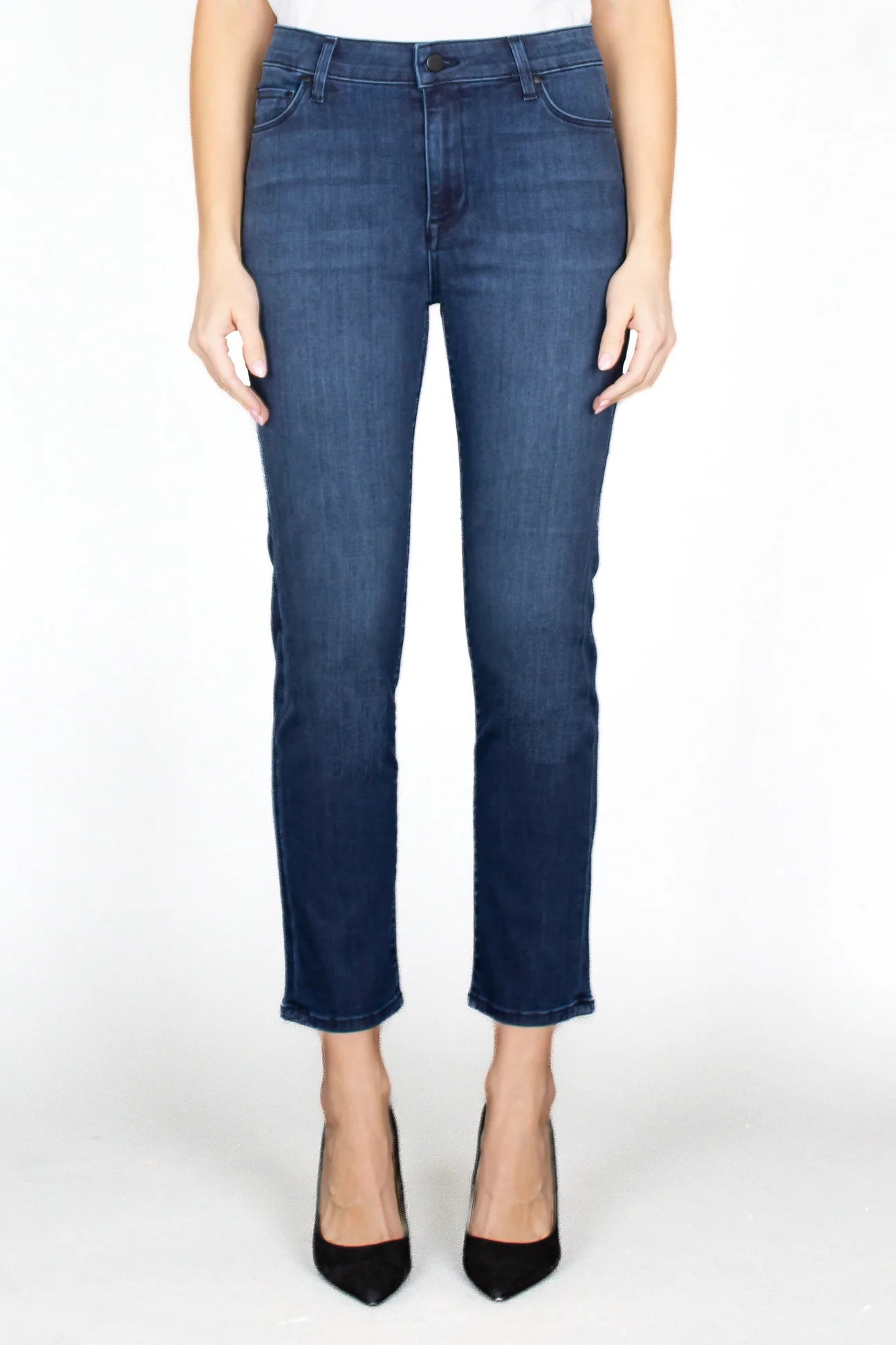 Fidelity Cher Straight Leg Ankle Premium Denim (Piper Blue)