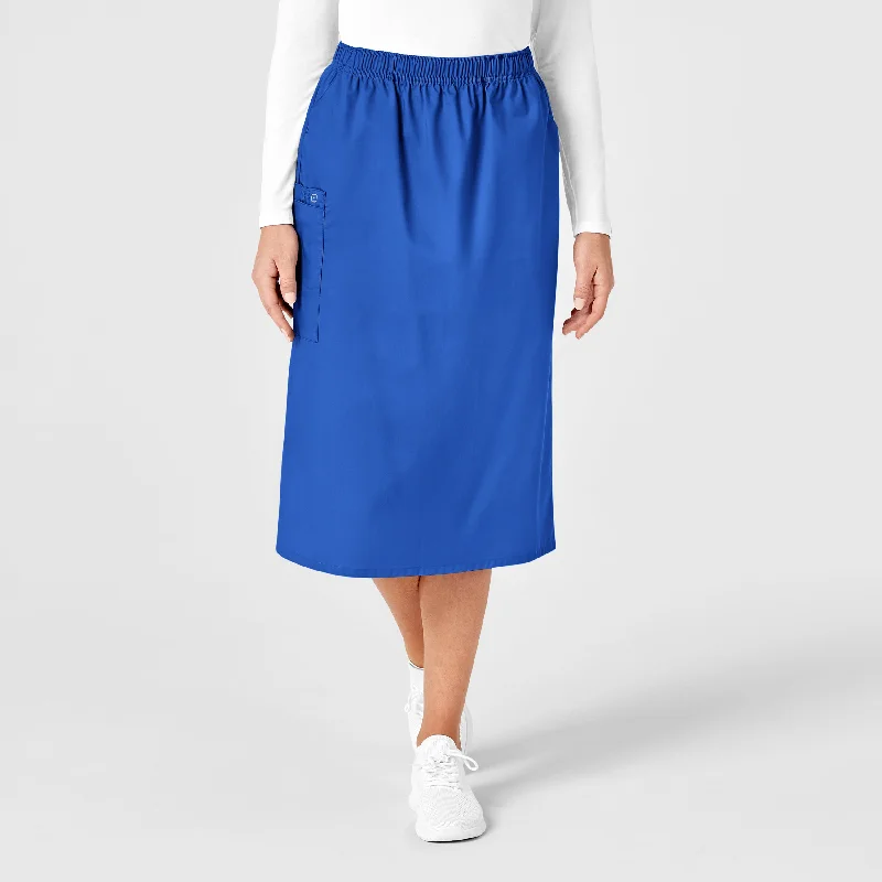 WonderWORK Women's Pull On Cargo Scrub Skirt - Royal