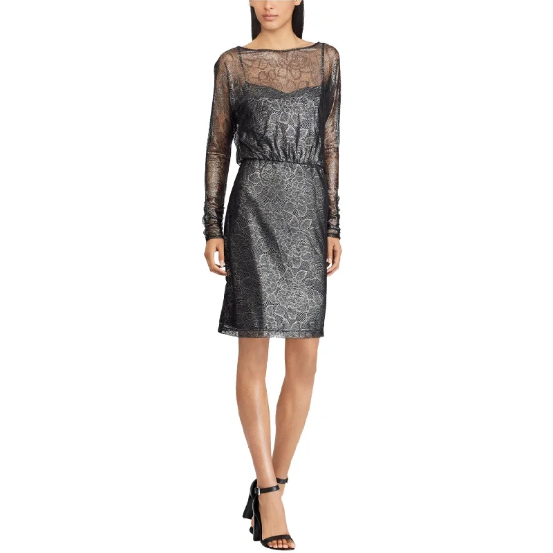 American Living Womens Floral Lace Cocktail Dress