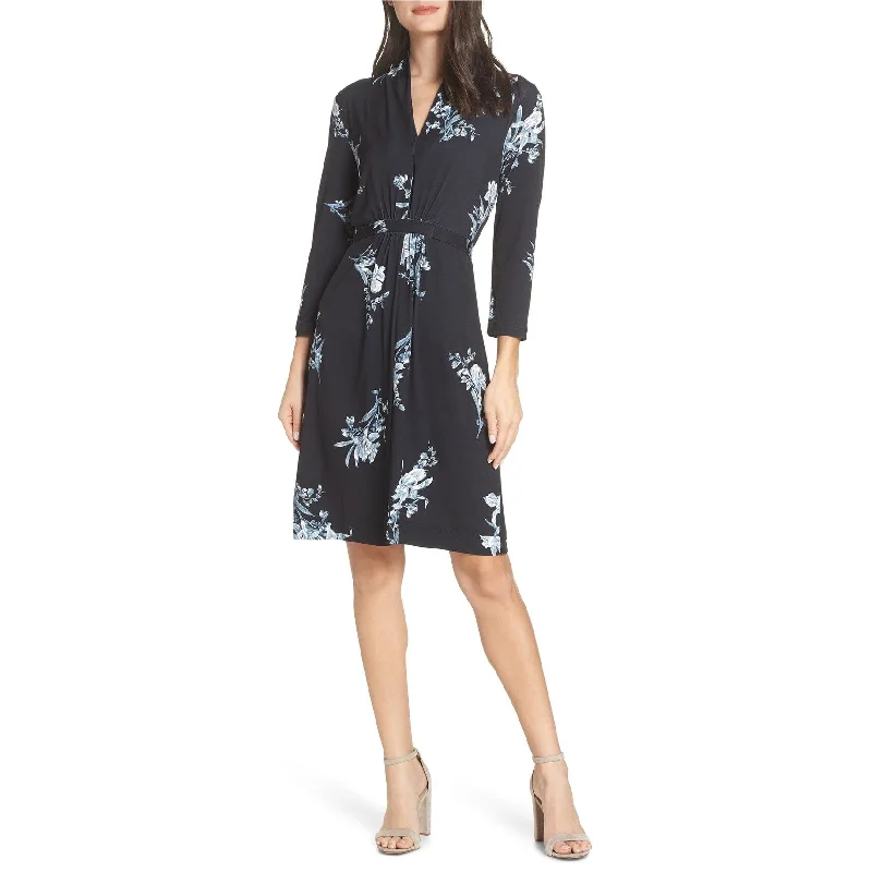 French Connection Womens Floral Jersey Dress