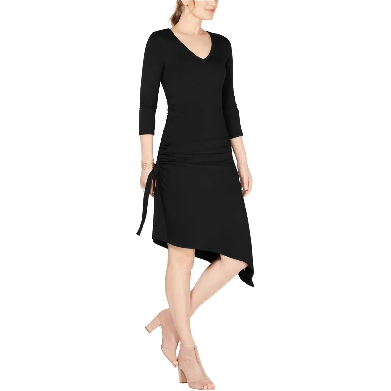 I-N-C Womens Side Ruched Asymmetrical Dress