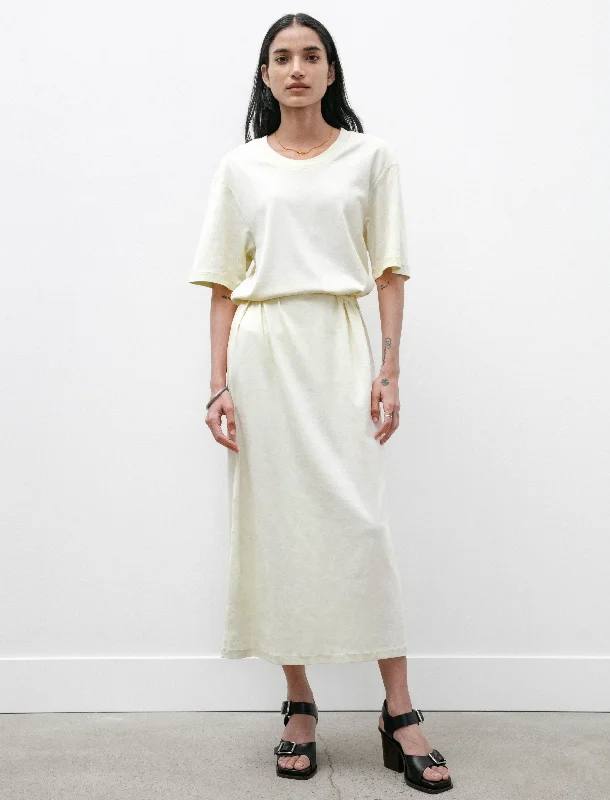 Belted Rib T-Shirt Dress Lemon Glaze