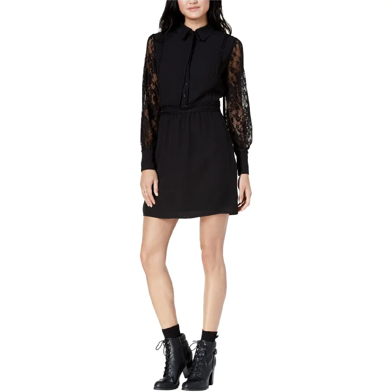 Maison Jules Womens Lace Contrast Shirt Dress