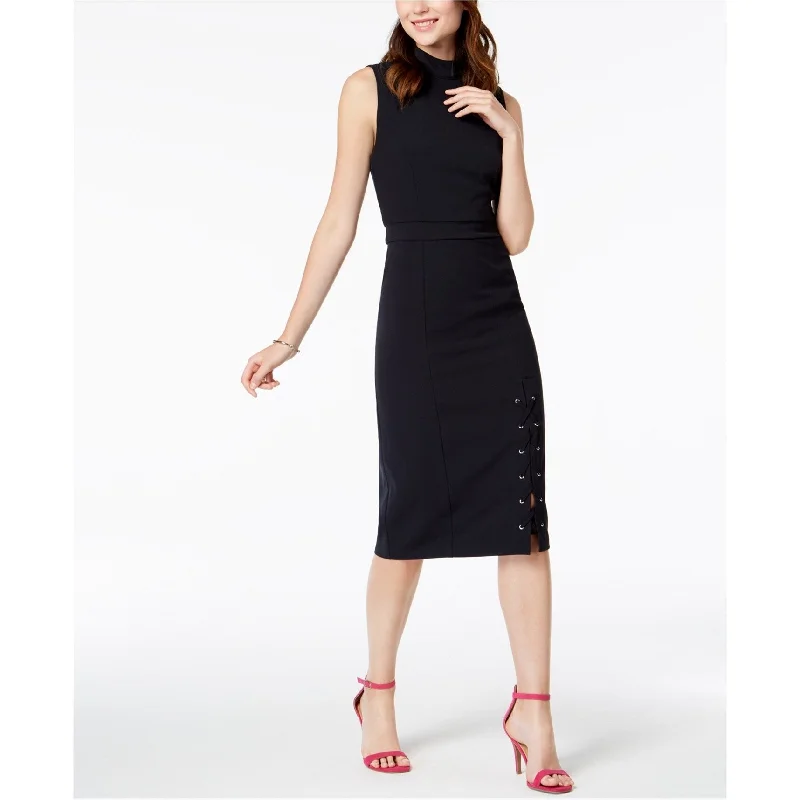 Xoxo Womens Lace-Up Midi Dress