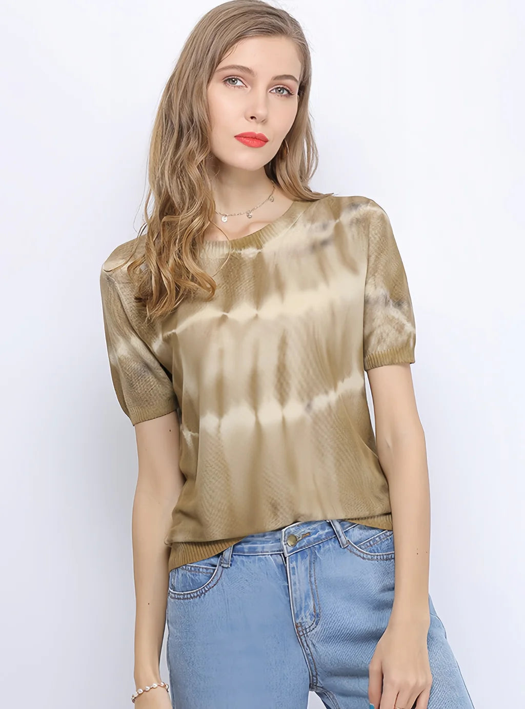 FASHION SHORT SLEEVE TURTLENECK LOOSE T-SHIRT