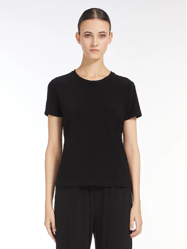 T-shirt in Jersey Stretch Bugia Nero