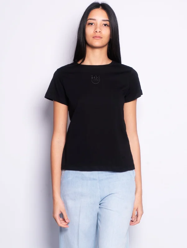 T-shirt con Stampa Mini Logo Nero