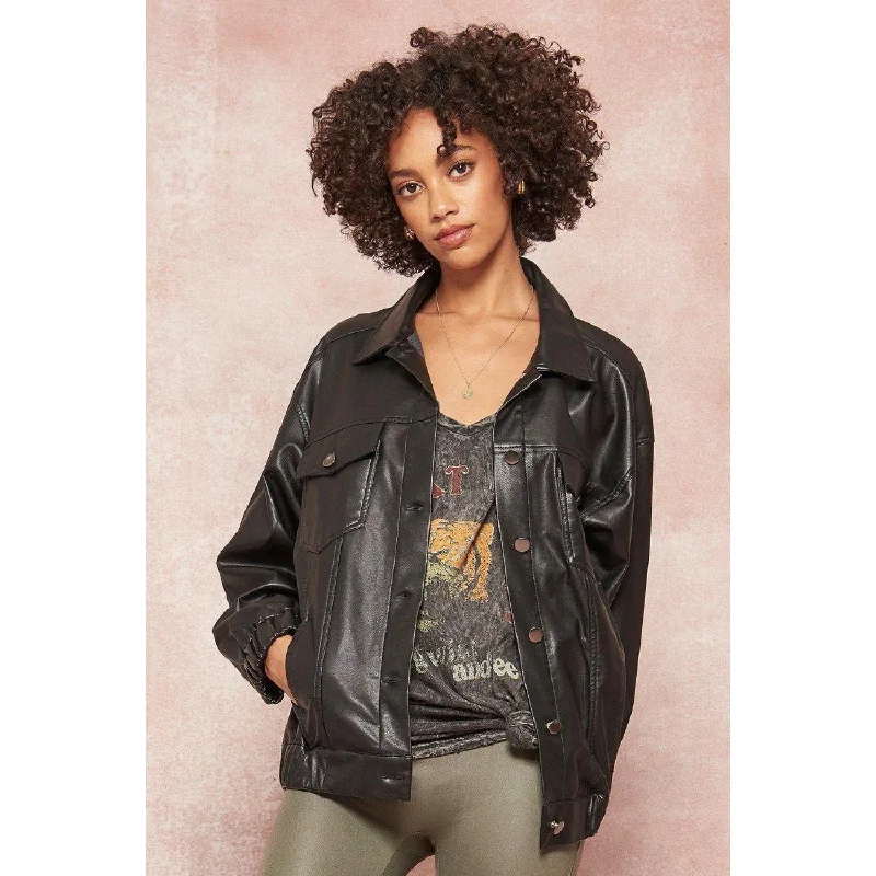 A Faux Leather Jacket