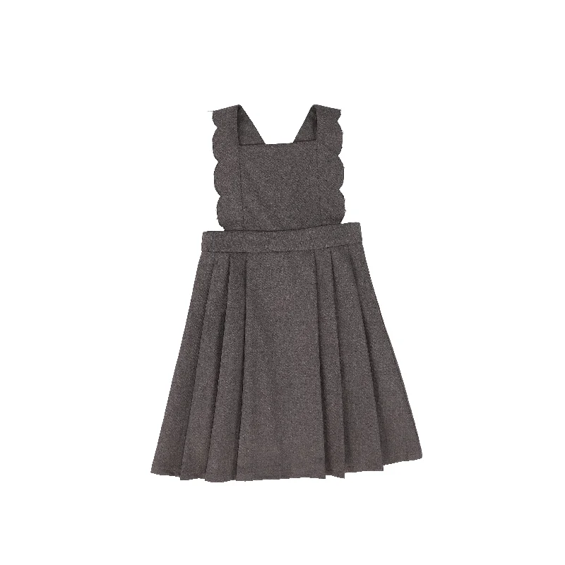 Bace Collection Charcoal Wool Scallop Pleated Jumper [FINAL SALE]