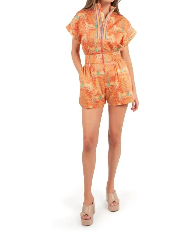 Poppy Romper In Cloister