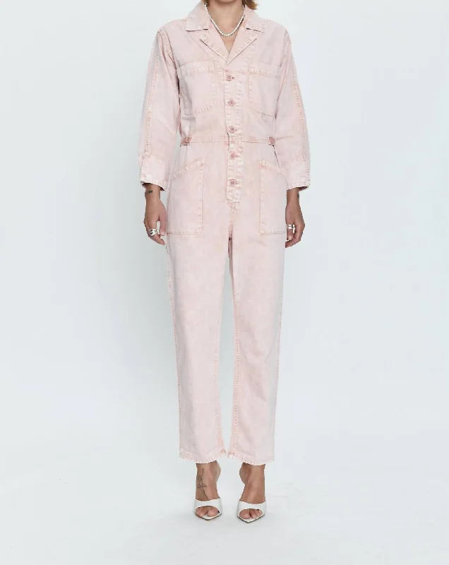 Tanner Long Sleeve Field Suit In Mellow Rose Snow