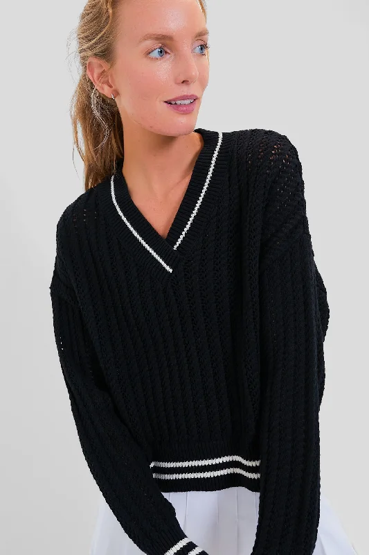 Black Cropped Irene Sweater