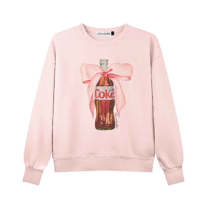 Diet Coke Bow  - Classic Crewneck Sweater - Blush Pink