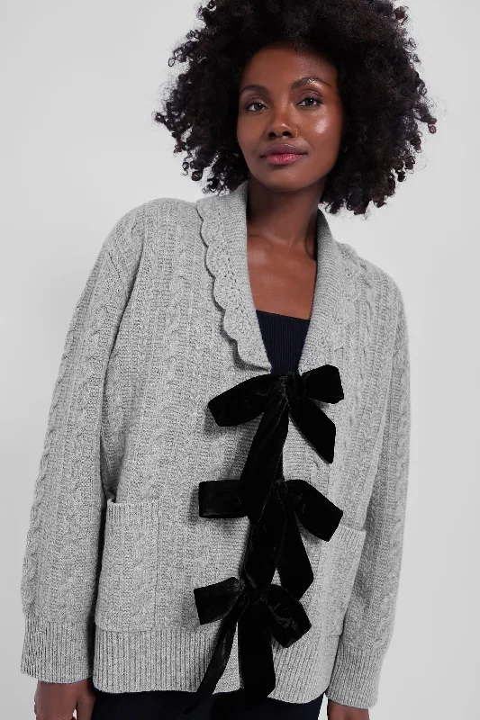 Grey Mariella Knit Longsleeve Cardigan